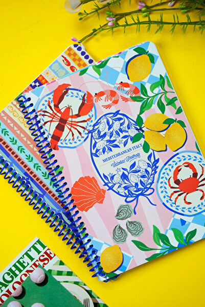 Victoria's Journals A5 Spiral School Notebook Set of 2 – Lined, Soft Touch Cover