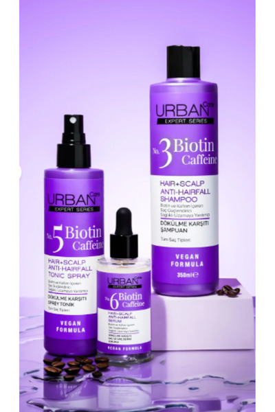 Urban Care Expert Biotin Kafein Dökülme Karşıtı Hızlı Uzamaya Yardımcı Saç Bakım Şampuanı-350ml-vegan