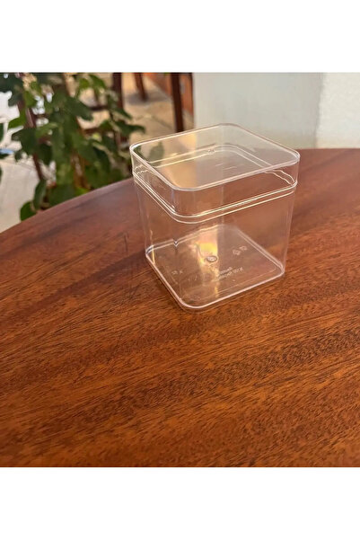 PARLAPACK Plastic Dessert Bowl Presentation Bowl with Lid 10 Pieces Mica Plastic Bowl Magnolia, Tiramisu, Pudding, Ashoura..