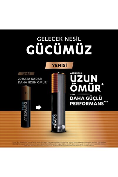 Duracell Optimum AA Alkalin Kalem Pil 6’lı Paket + AAA Alkalin İnce Kalem Pil 6'lı Paket