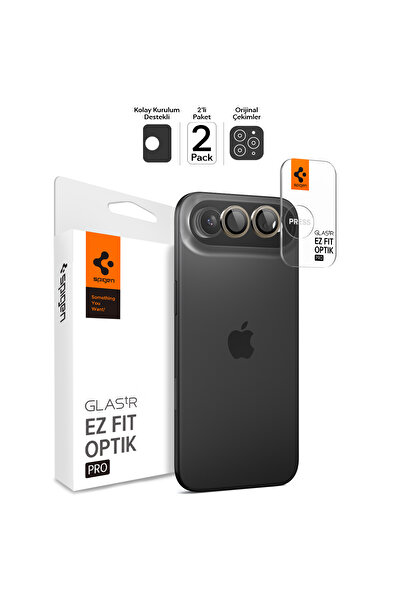 Spigen iPhone Air Camera Lens Glass Protector Easy Installation Glas.Tr Ez Fit Optik Pro (2 Pieces) Gold - Agl10131