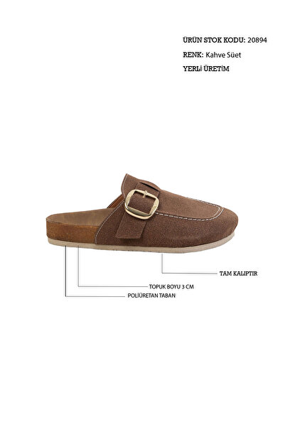 SOHO Brown Suede Women's Slippers 20894