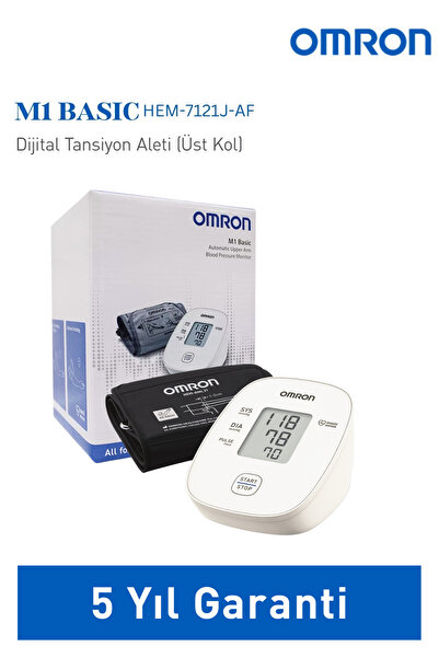 Omron M1 Basic Üst Koldan Pilli Dijital Tansiyon Aleti – Tek Tuşla Ölçüm, 5 Yıl Garantili
