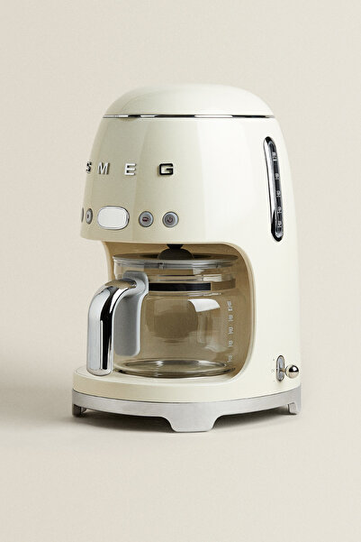 SMEG 50's Style Krem Kettle - 1x2 Ekmek Kızartma Makinesi Ve Filtre Kahve Makine Seti-kremklftsfcdf