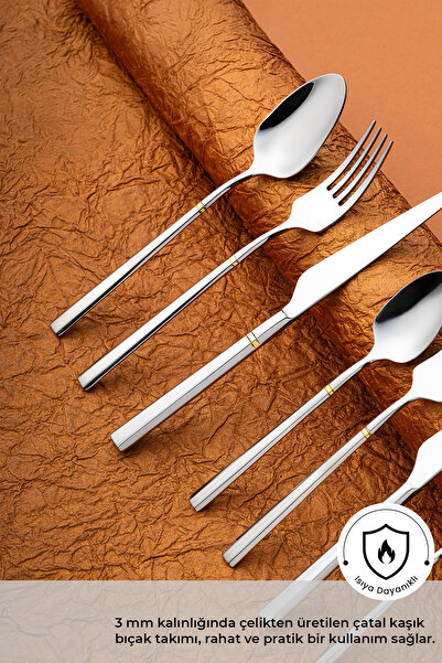 Emsan Penta 84 Piece Premium Personality Knife and Spoon Set - Luxury Boxed