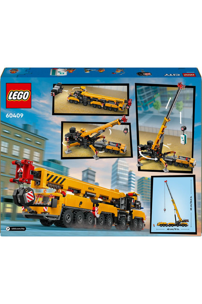 LEGO ® City Sarı Mobil İnşaat Vinci 60409 - 9+ Yaratıcı Oyuncak Yapım Seti (1116Parça)
