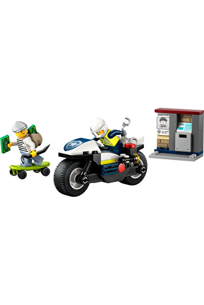 LEGO ® City Polis Motosikleti Takibi 60455 - 4+ Çocuklar için Yaratıcı Oyuncak Yapım Seti (65P)