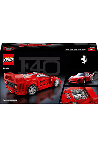 LEGO ® مجموعة بناء سبيد تشامبيونز فيراري F40 سوبركار 76934 للأطفال بعمر 9 سنوات فما فوق (318 قطعة)