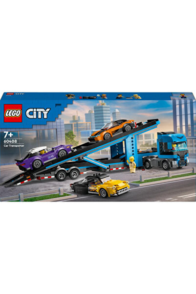 LEGO ® شاحنة نقل سيارات رياضية من سيتي سبور 60408 - مجموعة ألعاب للأطفال من سن 7 سنوات فما فوق (998 قطعة)