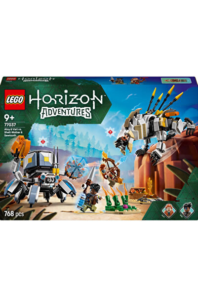 LEGO ® Horizon Adventures™ Aloy ve Varl, Metalkabuk ve Hızardiş’e Karşı 77037- 9+ Oyuncak Seti (768P)