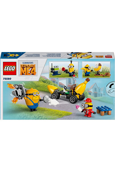 LEGO ® Despicable Me 4 Minyonlar ve Muz Araba 75580 – 6+ Çocuklar için Yaratıcı Oyuncak Yapım Seti (136P)