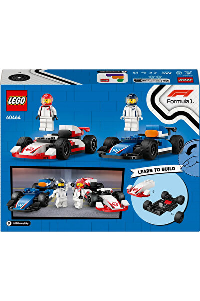 LEGO ® City F1® Williams Racing ve Haas F1® Yarış Arabaları 60464 - 4+ Oyuncak Yapım Seti (92Parça)