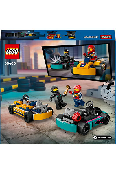 LEGO ® City Go-Karts and Race Drivers 60400 Building Set for 5+ Year Old Kids (9 Pieces)