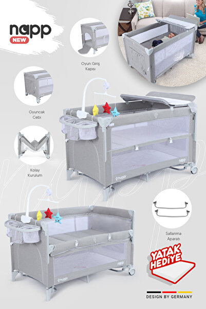 Huggy Napp 6 In 1 Anne Yani Park Yatak Oyun Parkı ve Yatak 70X120 XL
