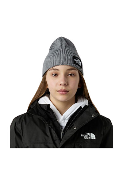 THE NORTH FACE Dětská čepice s logem TNF, ohrnutý lem