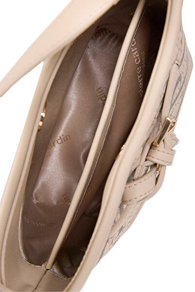 Pierre Cardin Monogram Beige Women's Cross Shoulder Bag 05Po25Y2513