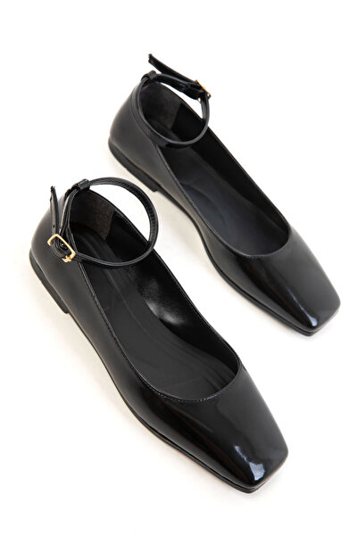 SOHO Black Patent Leather Women's Ballerinas 20911