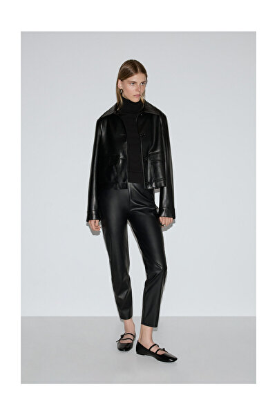 LEFTIES Dámské legíny s koženým efektem