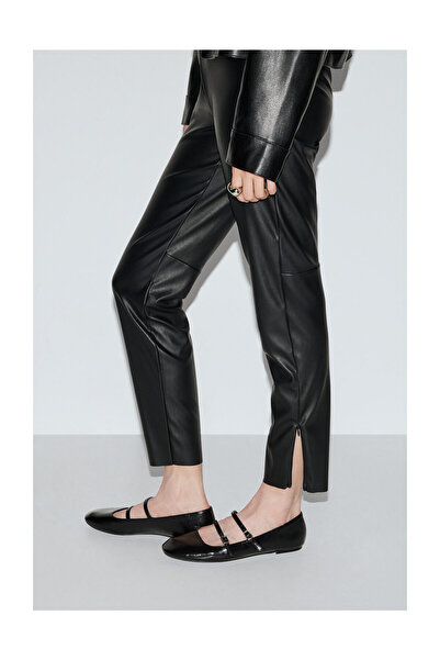 LEFTIES Dámské legíny s koženým efektem