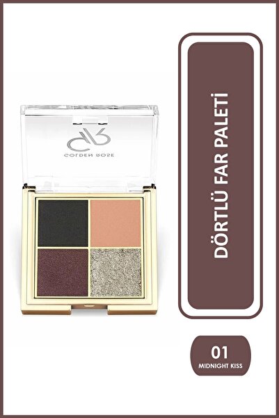 Golden Rose Quattro Eyeshadow Palette 01 Midnight Kiss Dörtlü Far 4x2,2 g