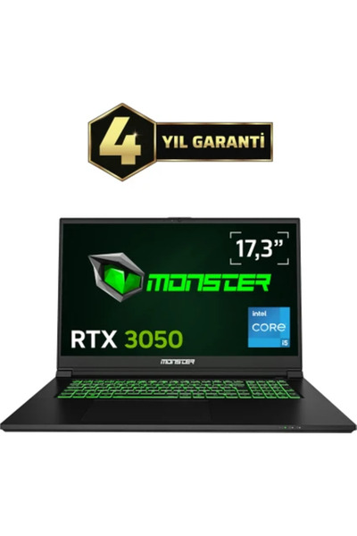 MONSTER Abra A7 V15.3.4 Intel Core i5 13500H 16 GB RAM 1 TB SSD 6 GB RTX 3050 FreeDOS 17,3" FHD 144 Hz