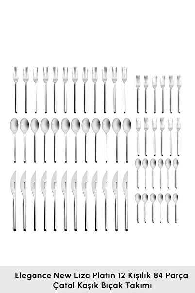 Karaca New Liza 84 Parça 12 Kişilik Çatal Kaşık Bıçak Takımı