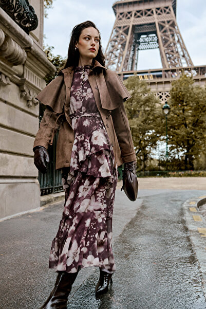Trendyol Collection Тънко яке от велур с велурена кройка и нормална кройка TWOAW26MO00127