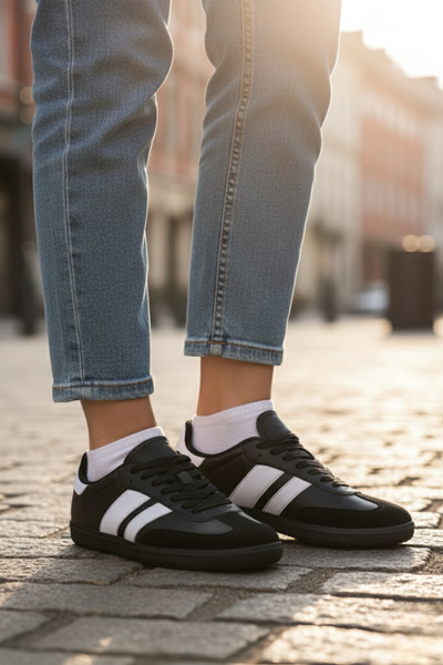 DGN Women's Lace-Up Casual Comfortable Sneaker Sports Shoes with White Stripe...