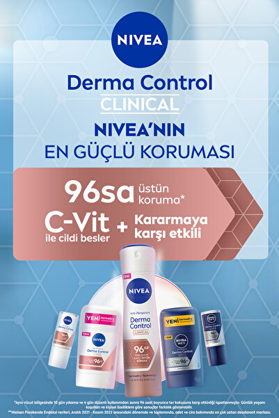 NIVEA MEN Erkek Stick Deodorant Derma Control Clinical 50 ml,96 Saat Anti-Perspirant Koruma,C Vitamini