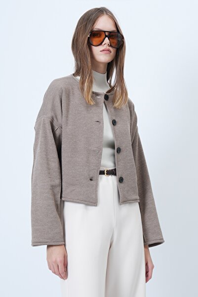 Trend Alaçatı Stili Damen-Strickjacke mit Nerz-Nähten und detaillierter Textu...