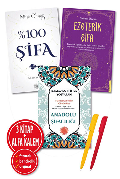Destek Yayınları Alfa Kalem+ Ramazan Tolga Yolyapan 3 Kitap (%100 Şifa+Ezoterik Şifa+Anadolu Şifacılığı)