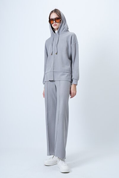 Trend Alaçatı Stili Set de hanorac și pantaloni pentru femei, cu glugă, cu cu...