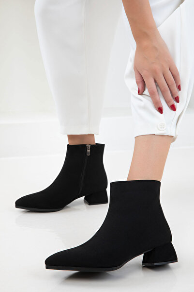 SOHO Siyah Süet Kadın Bot & Bootie 21053