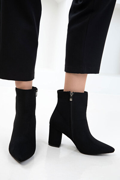 SOHO Siyah Süet Kadın Bot & Bootie 21065