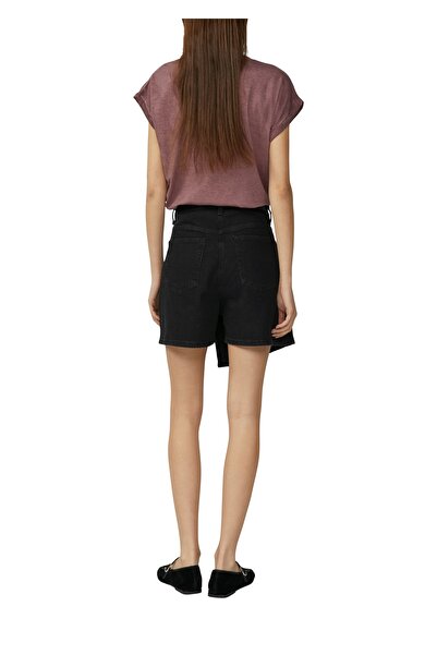 QS by s.Oliver Skort, High Rise, Short, Button, Zip, Denim, Woven Fabric, Casual, Party, Back Pocket