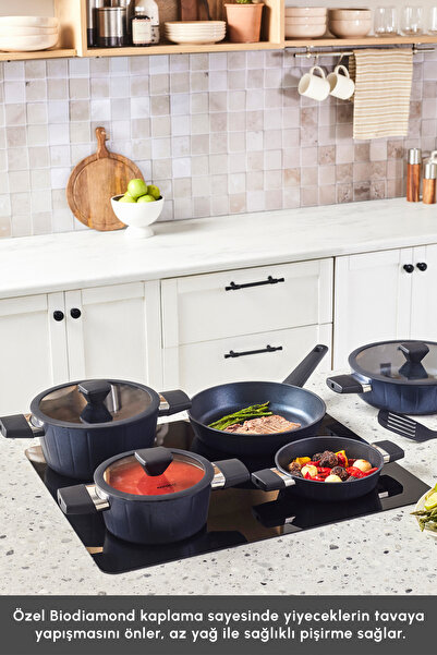 Karaca Biodiamond Regnum İndüksiyon Tabanlı 13 Parça Servis Seti Hediyeli Tencere Seti