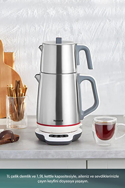 HOMEND Royaltea 1709h Konuşan Çay Makinesi (DOKUNMATİK BAZA)