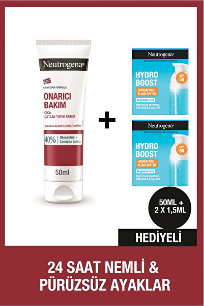Neutrogena CICA Çatlak Topuk Ayak Kremi 50ml + SPF 50 Hediye