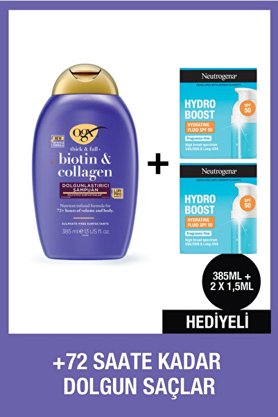 OGX Biotin Kolajen Şampuan + SPF 50 Hediye