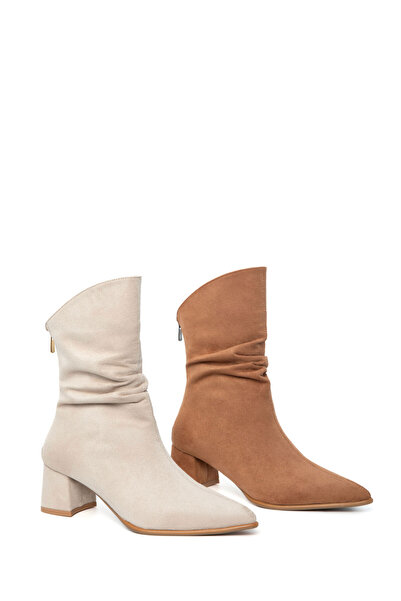 SOHO Tan Suede Dámské boty - 19806 Model Bootie