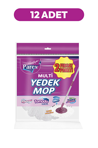 Parex Multi Yedek Mop 2'li Paket (Sapsız) 12li Set