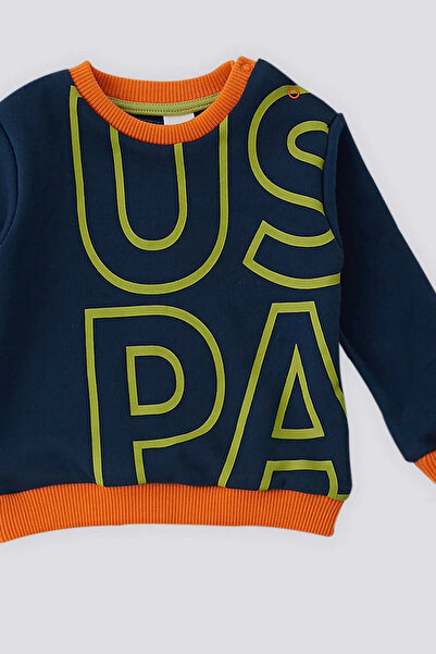 U.S. Polo Assn. BASE. Polo Assn Dark Indigo Print Detail Baby 2 Piece Set