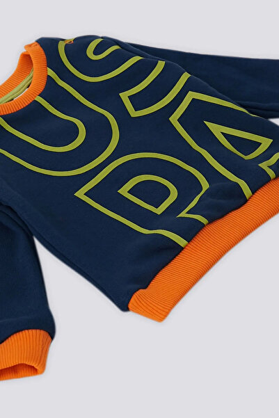 U.S. Polo Assn. BASE. Polo Assn Dark Indigo Print Detail Baby 2 Piece Set