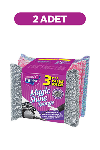 Parex Magic Shine Sünger 3’lü Paket İkili Set