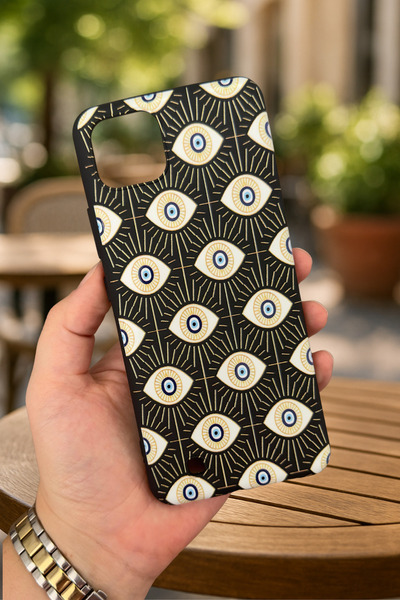 Vip Case Realme C11 - EVIL EYE DESENLİ Silikon Darbe Emici Klasik Korumalı Ru...