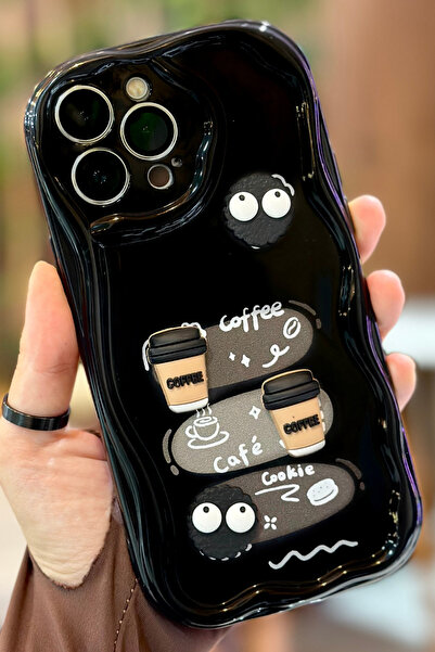 Vip Case iPhone 12 Pro Kahve Kurabiye Desenli 3 Boyutlu Şirin Parlak Tasarım ...