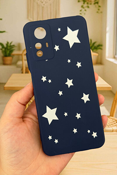 Vip Case Redmi Note 12S - MİNİ YILDIZ DESENLİ Silikon Darbe Emici Klasik Korumalı Rubber Kılıf