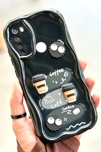 Vip Case حافظة كوكي بتصميم لامع ثلاثي الأبعاد لهاتف Redmi Note 8 بنمط بسكويت ...