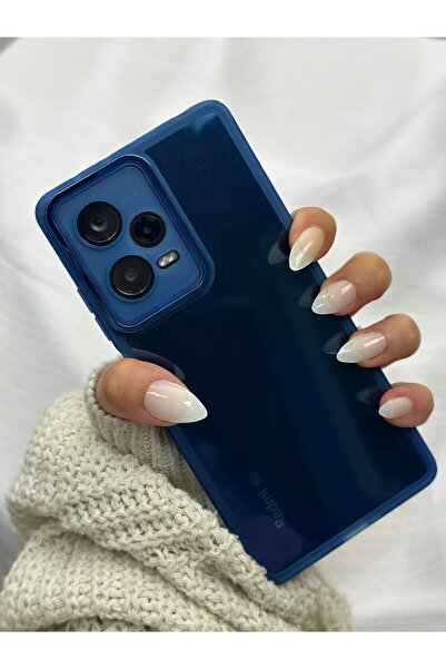 Vip Case Redmi Note 12 Pro 5g ( Yurtdışı ) Kamera Ve Darbe Korumalı Kenarları Renkli Arkası Şeffaf Berry