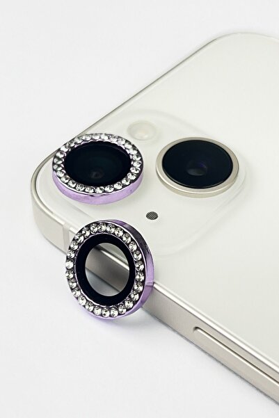 Vip Case İphone 14 Ve 14 Plus Uyumlu Pırlanta Taşlı Premium Kamera Lens Koruyucu